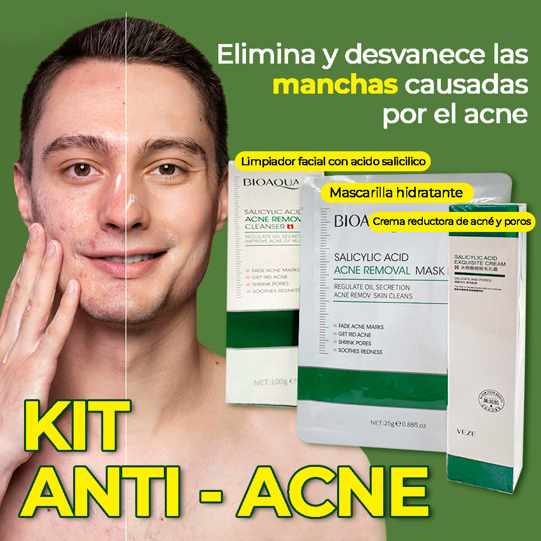 KIT ANTI-ACNE BIOAQUA 🌼 (3 PRODUCTOS)