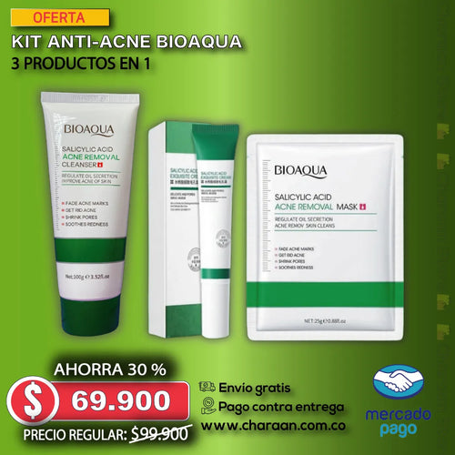 KIT ANTI-ACNE BIOAQUA 🌼 (3 PRODUCTOS)