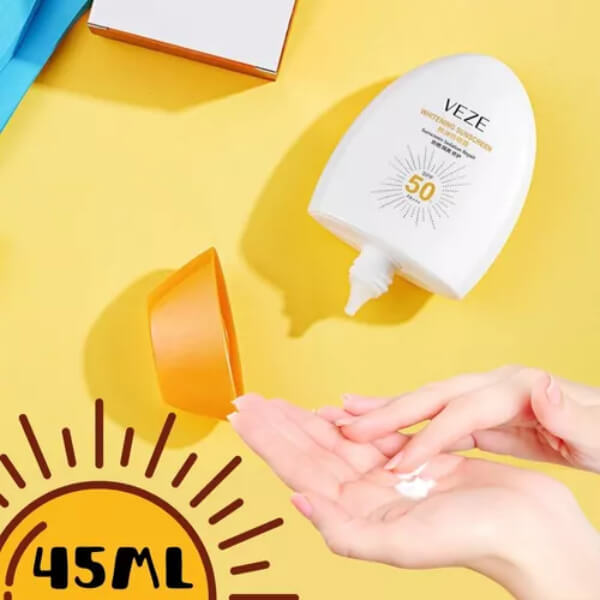 🎁 Pague 1 lleve 2 🌞 Crema Protectora Solar con Efecto Blanqueador FPS50 y PA+++ VEZE® 😎 Protege tu piel del sol 🥵