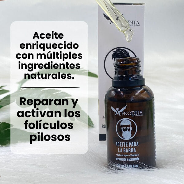 🔥 PAGUE 1 LLEVE 2 🔥 🧔🏻 ACEITE PARA LA BARBA AFRODITA™ 🧔🏻