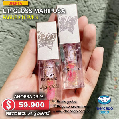 LIP GLOSS MARIPOSA 🦋 PAGUE 2 LLEVE 3