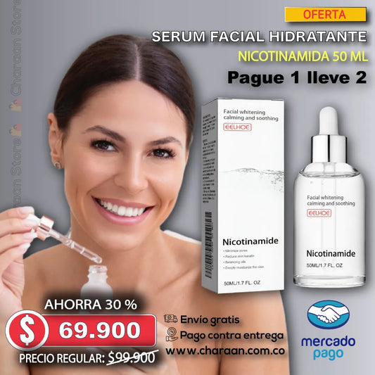 SERUM FACIAL HIDRATANTE CON NICOTINAMIDA - 50 ML Pague 1 Lleve 2